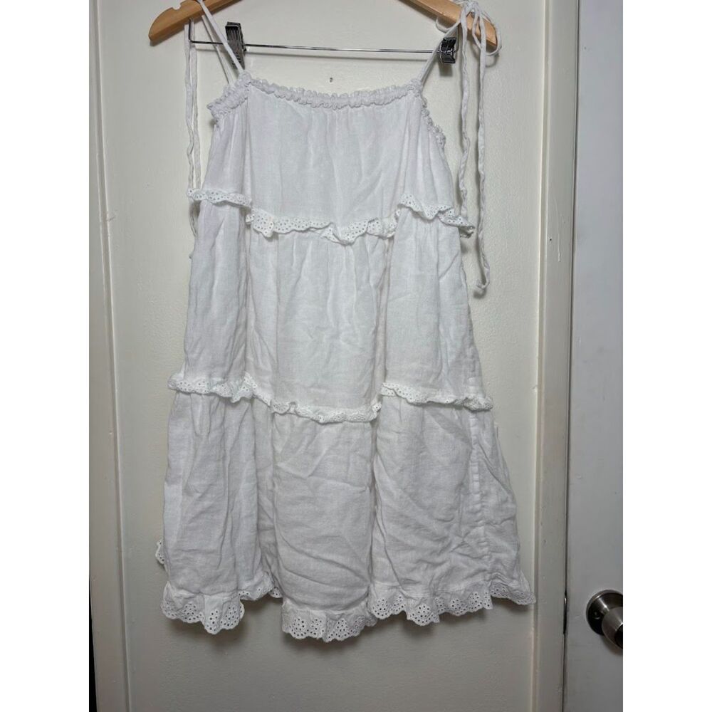 Rails Dress Women's Size Small White Caralyn Babydoll Mini LWD Bridal Eyelet - Picture 3 of 7